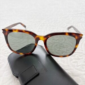 Saint Laurent SL285‎ Sunglasses, Havana / Green (54-20-150)